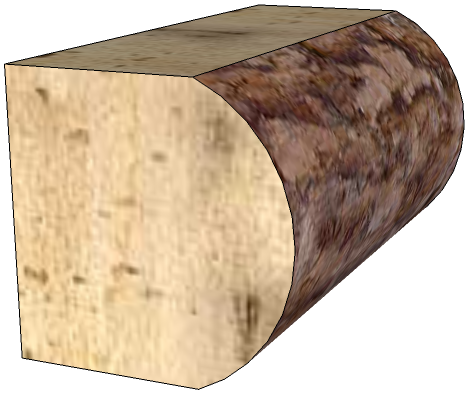 Rustic 3-Sided House Logs