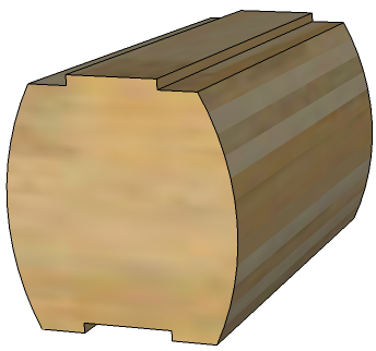 8x8 Double Round House Log